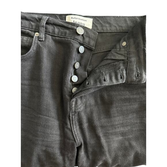 Reformation Cynthia High Rise Straight Jeans Seattle Wash Size 28 - Picture 8 of 10